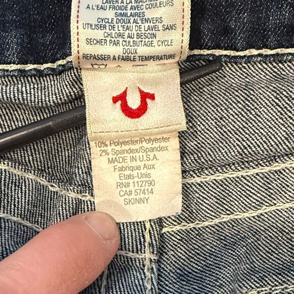 True Religion Low Rise Skinny Jeans, Size 28 - Picture 11 of 13